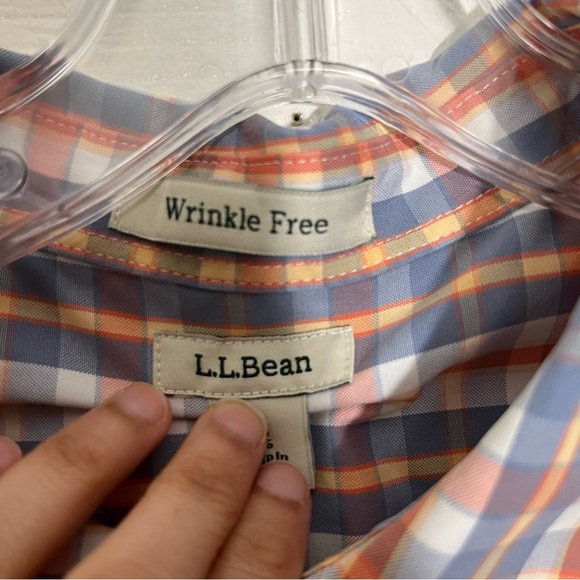 L.L. BEAN Women Button Down 3/4 sleeve Plaid Top | size medium - Picture 6 of 10